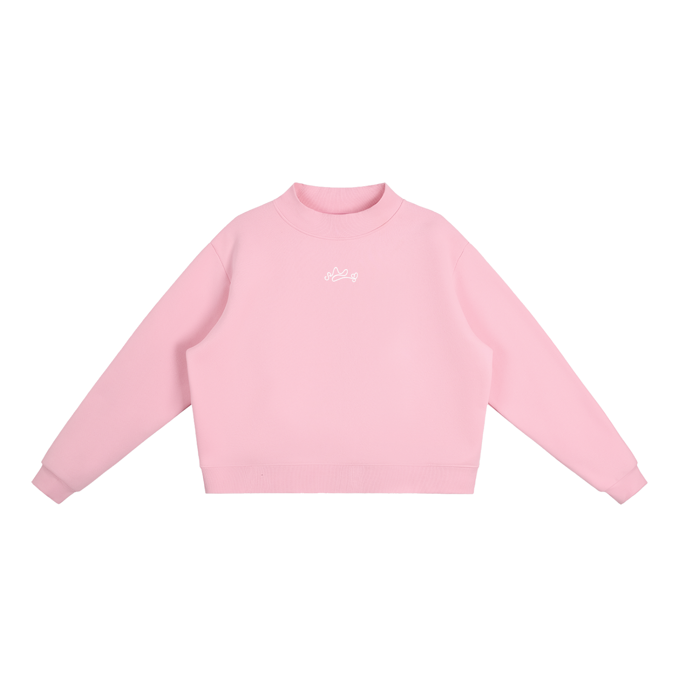 "a little lady" mock neck sweatshirt
