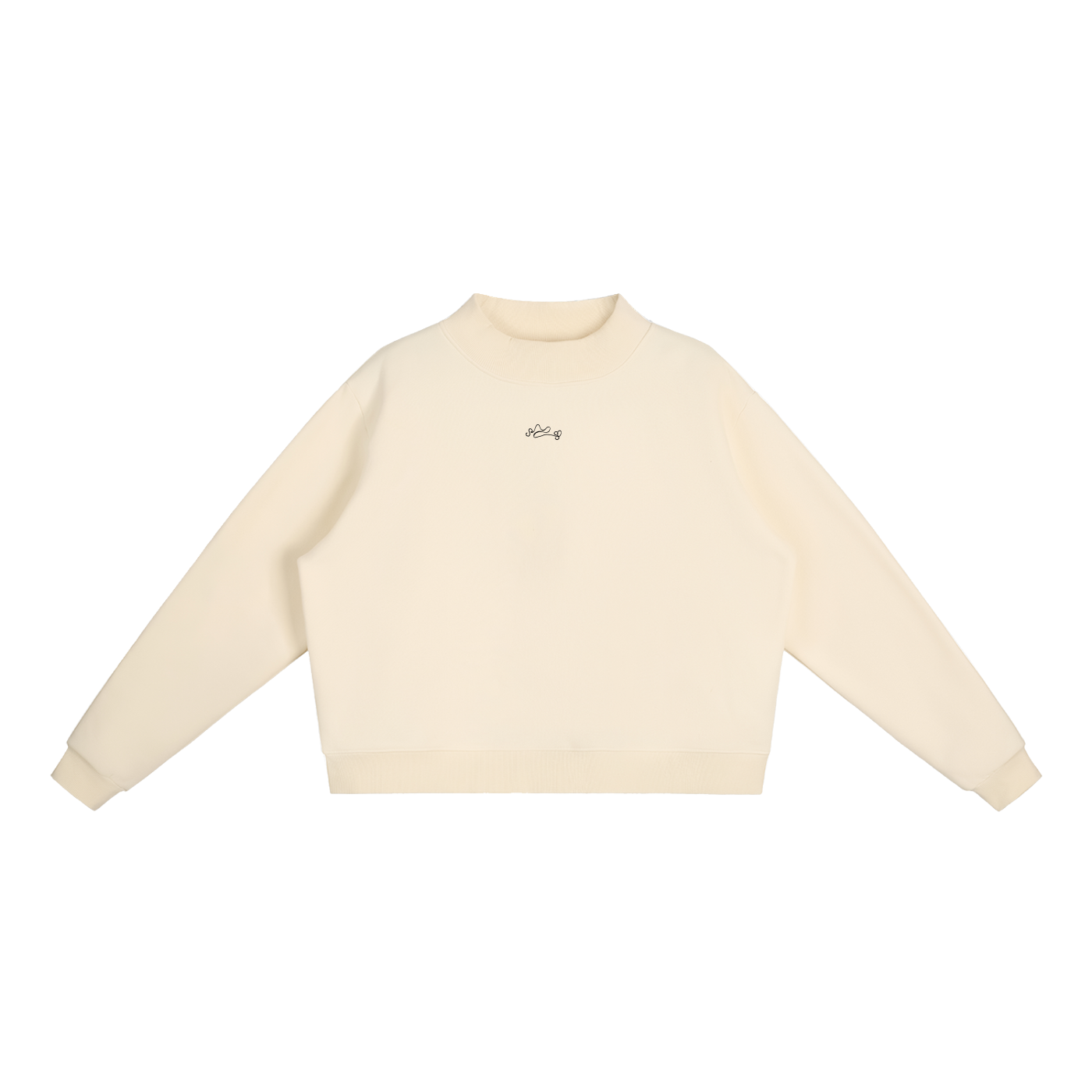 logo mock neck sweatshirt