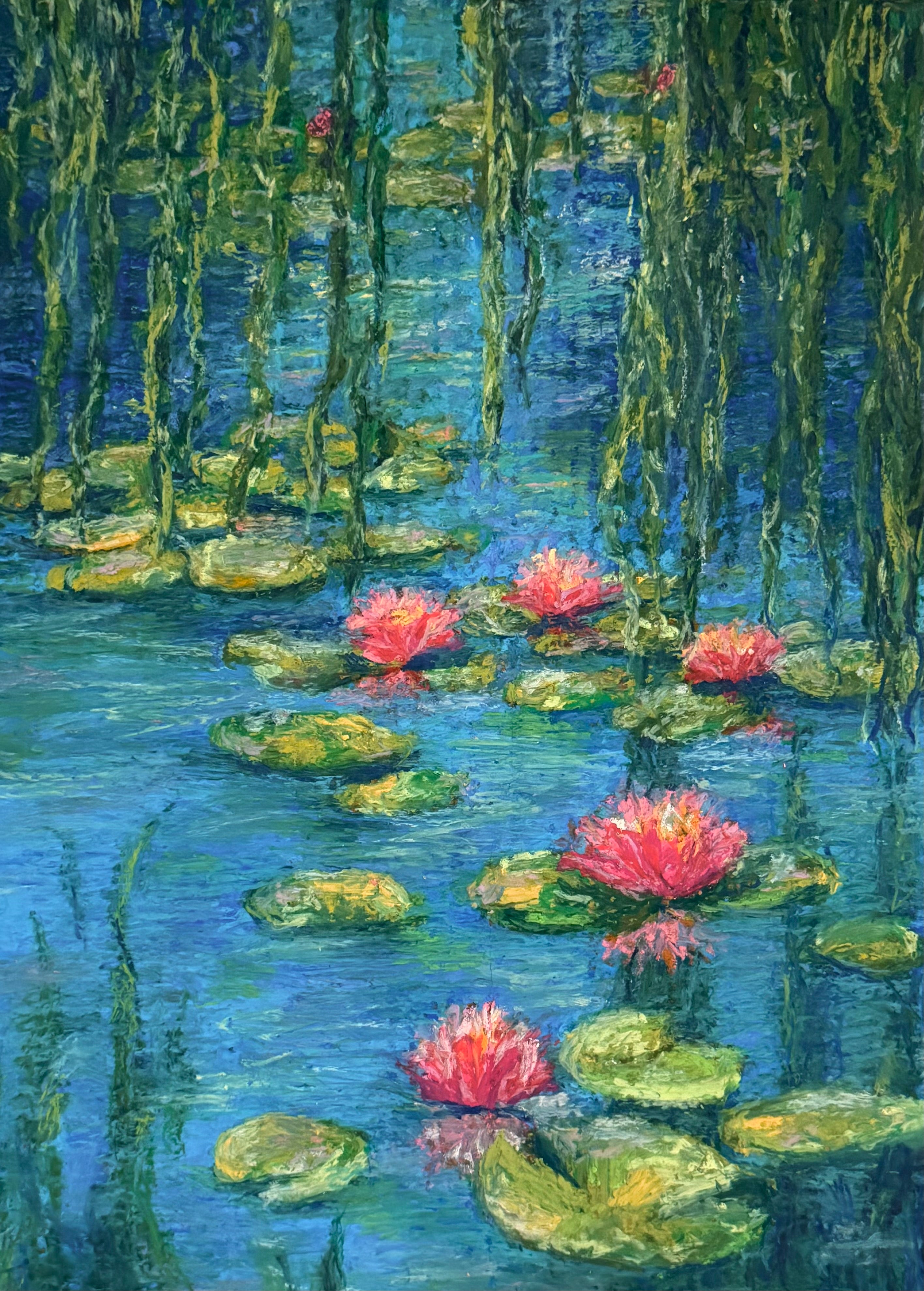 "willows and water lilies"