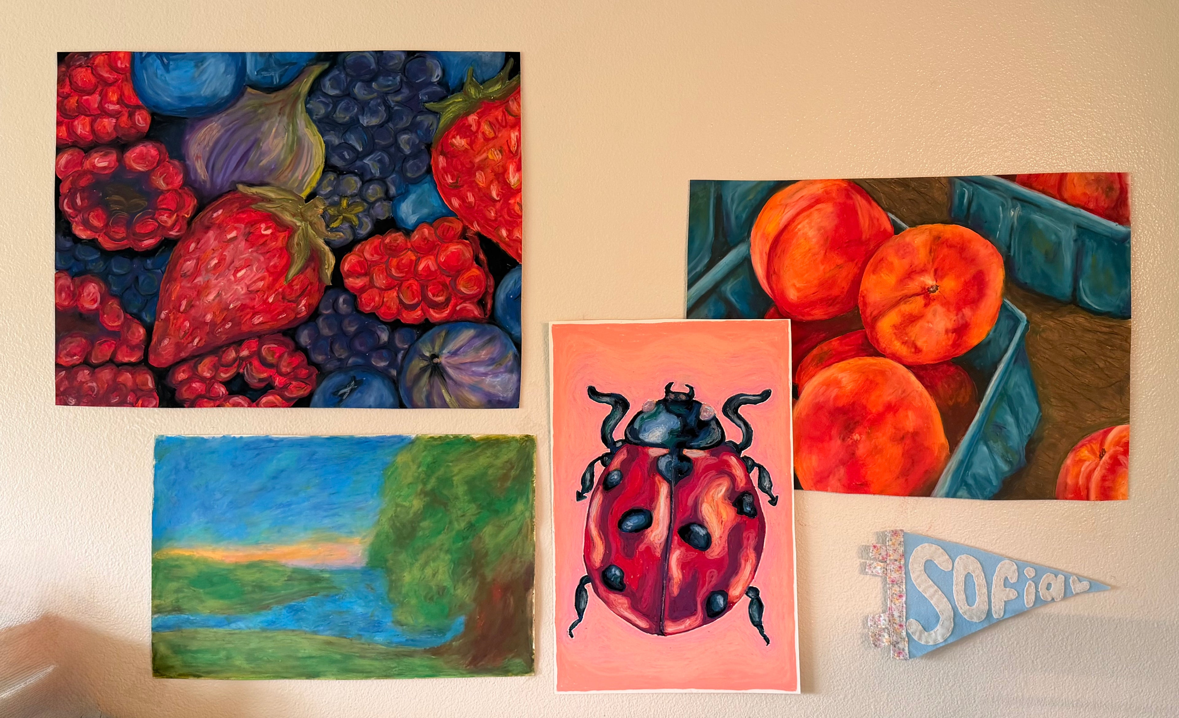 "mixed berries" print